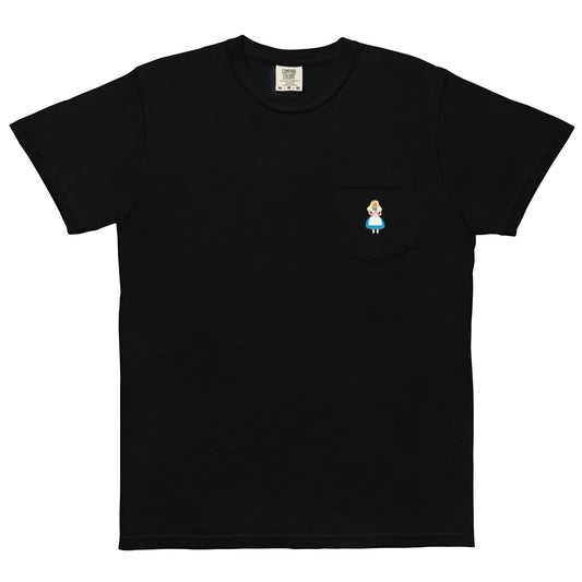 Alice in Wonderland Pixel Pocket Tee