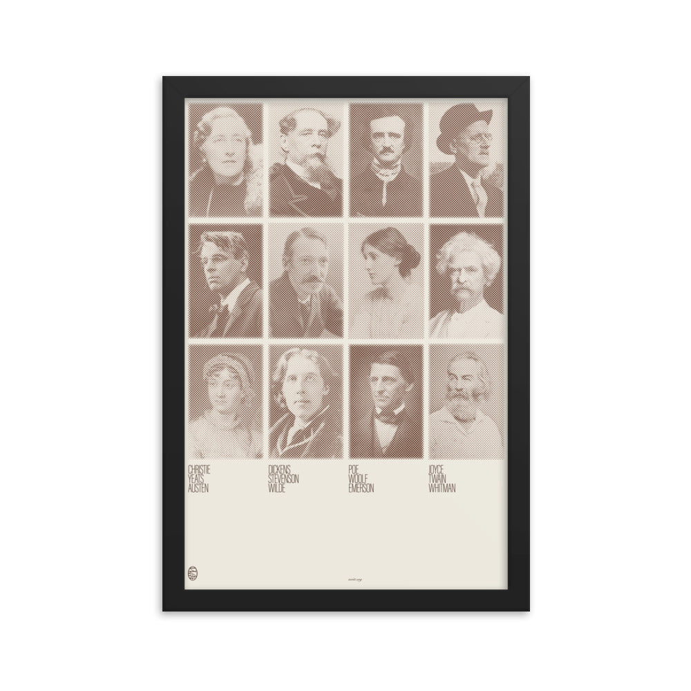 Classic Authors Print Framed