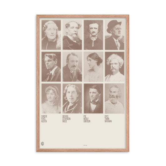 Classic Authors Print Framed