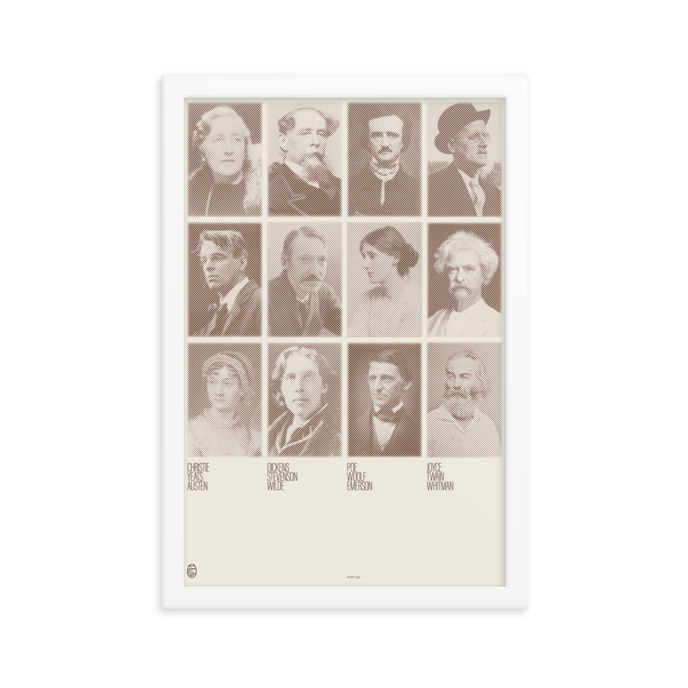 Classic Authors Print Framed