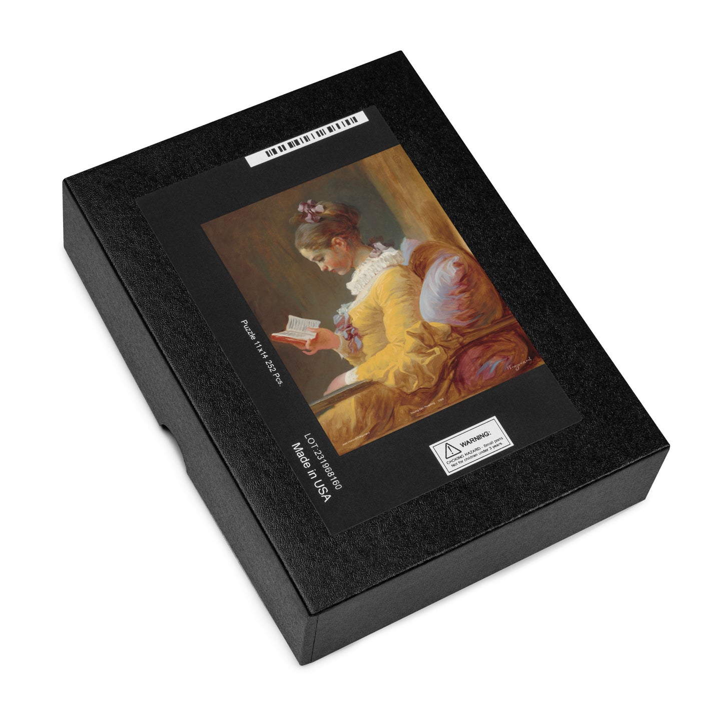 Young Girl Reading Jigsaw Puzzle